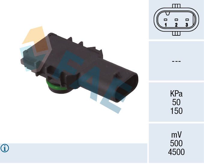 FAE 15196 Sensor, intake manifold pressure