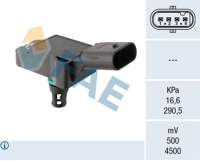 FAE 15265 Sensor, intake manifold pressure