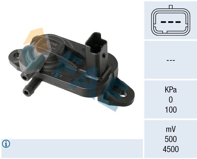 FAE 16122 Sensor, exhaust pressure