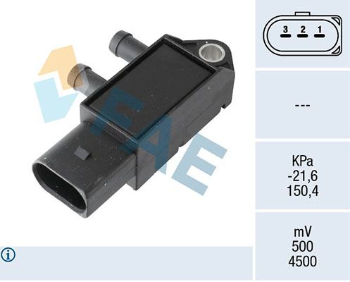 FAE 16150 Sensor, exhaust pressure