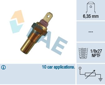 Sensor, coolant temperature FAE 31270