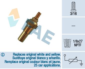 FAE 32080 Sensor, coolant temperature