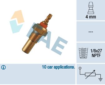 FAE 32450 Sensor, coolant temperature