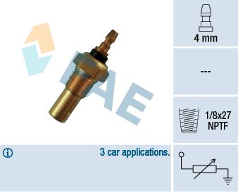 FAE 32460 Sensor, coolant temperature