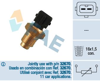 Sensor, coolant temperature FAE 32540