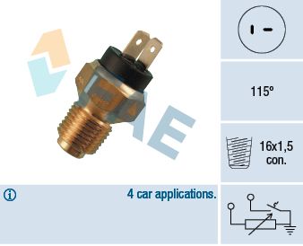 FAE 34020 Sensor, coolant temperature