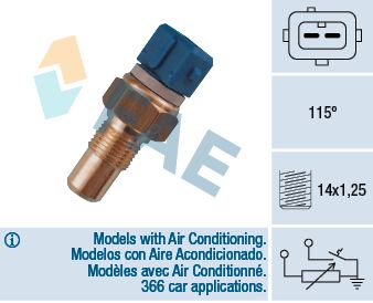 FAE 34110 Sensor, coolant temperature