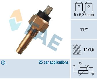 FAE 34160 Sensor, coolant temperature