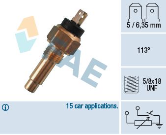 Sensor, coolant temperature FAE 34210
