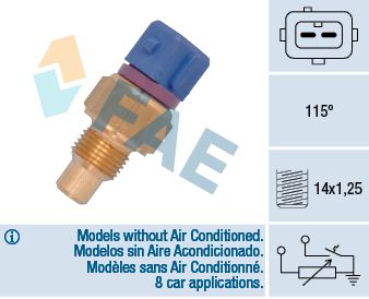 FAE 34435 Sensor, coolant temperature