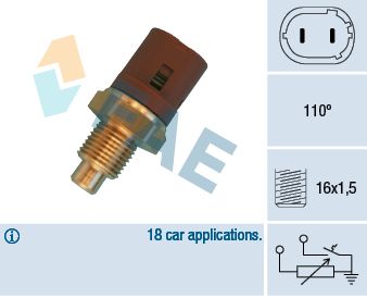 FAE 34450 Sensor, coolant temperature