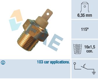 FAE 35070 Temperature Switch, coolant warning lamp