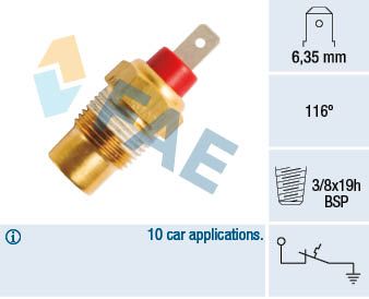 Temperature Switch, coolant warning lamp FAE 35102