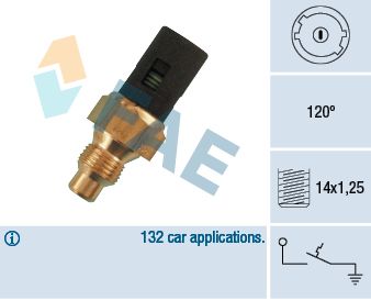FAE 35250 Temperature Switch, coolant warning lamp
