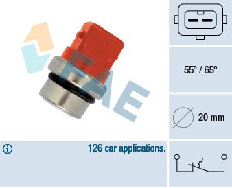 FAE 35320 Temperature Switch, coolant warning lamp