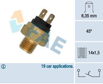 FAE 35500 Temperature Switch, coolant warning lamp