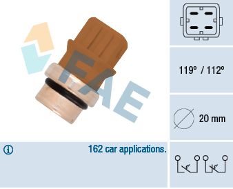 FAE 35580 Temperature Switch, coolant warning lamp