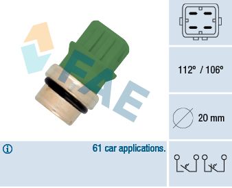 FAE 35590 Temperature Switch, coolant warning lamp