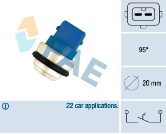 FAE 35635 Temperature Switch, coolant warning lamp
