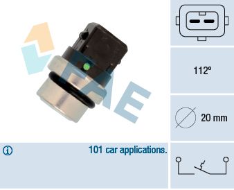 FAE 35640 Temperature Switch, coolant warning lamp