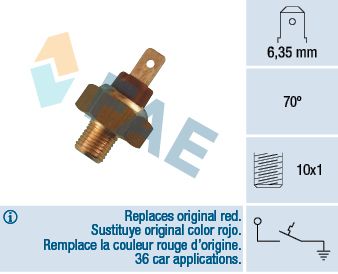 Temperature Switch, coolant warning lamp FAE 35660