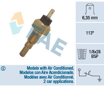 FAE 35670 Temperature Switch, coolant warning lamp