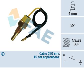Temperature Switch, coolant warning lamp FAE 35790