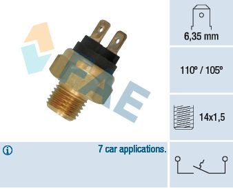 FAE 35800 Temperature Switch, coolant warning lamp