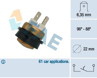 FAE 36080 Temperature Switch, radiator fan
