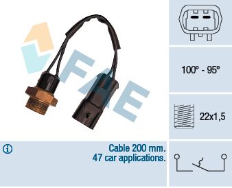 Temperature Switch, radiator fan FAE 36220