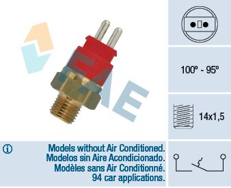 Temperature Switch, radiator fan FAE 36250
