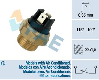 Temperature Switch, radiator fan FAE 36280