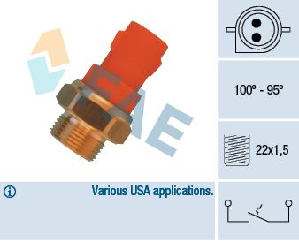 Temperature Switch, radiator fan FAE 36340