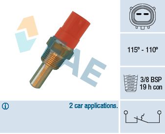 Temperature Switch, radiator fan FAE 36400