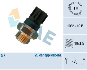 Temperature Switch, radiator fan FAE 36460
