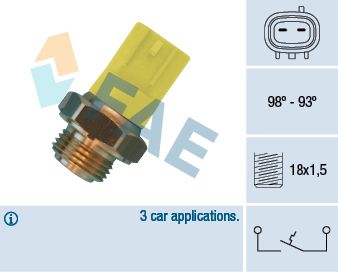 Temperature Switch, radiator fan FAE 36500