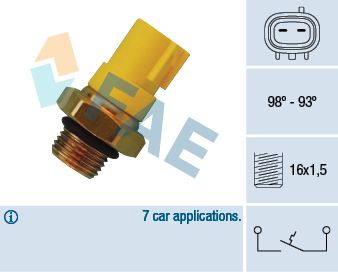 Temperature Switch, radiator fan FAE 36520