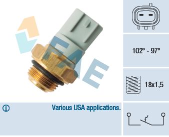 Temperature Switch, radiator fan FAE 36530
