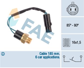 Temperature Switch, radiator fan FAE 36610