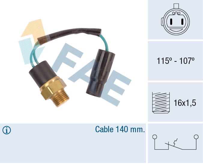 FAE 36630 Temperature Switch, radiator fan