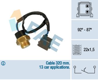Temperature Switch, radiator fan FAE 36730