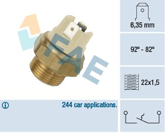 Temperature Switch, radiator fan FAE 37020