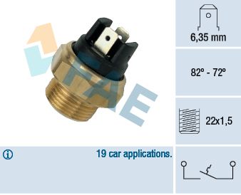 Temperature Switch, radiator fan FAE 37380