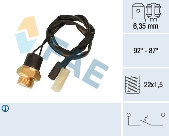Temperature Switch, radiator fan FAE 37501