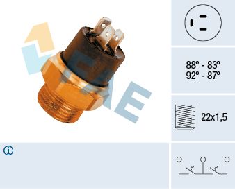 Temperature Switch, radiator fan FAE 37800