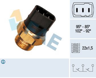 Temperature Switch, radiator fan FAE 37820