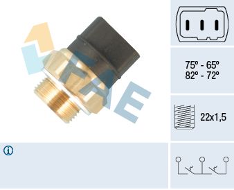 Temperature Switch, radiator fan FAE 37826