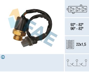 Temperature Switch, radiator fan FAE 37870