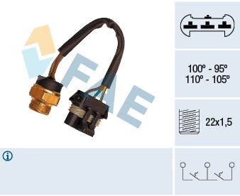 Temperature Switch, radiator fan FAE 38060