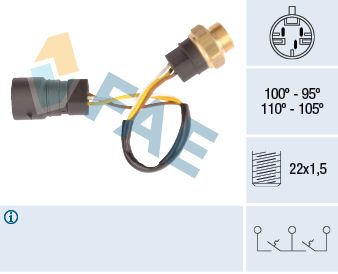 Temperature Switch, radiator fan FAE 38080